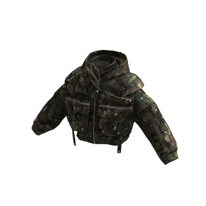 Layered Street Techwear Jacket Camo