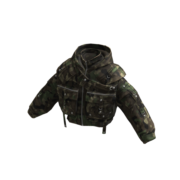 Layered Street Techwear Jacket Camo