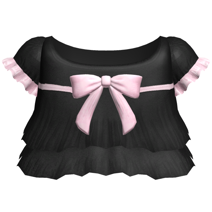 ♡ cute simple dress top black/pink