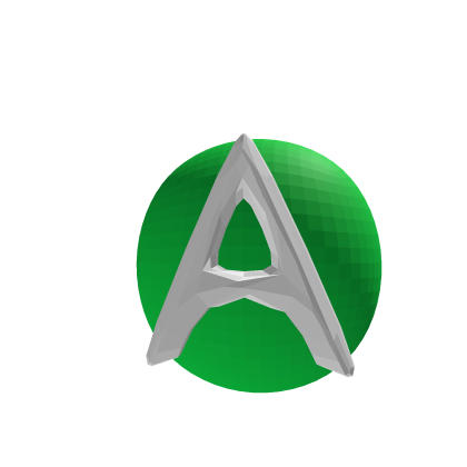 Green Logo A – Silver Letter Roblox item