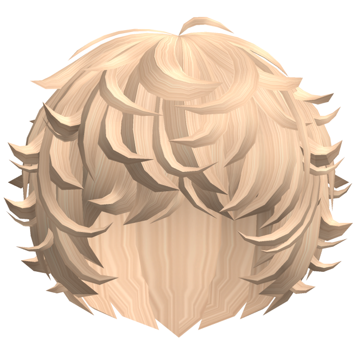 cute kawaii blonde messy swirly curly fluffy hair