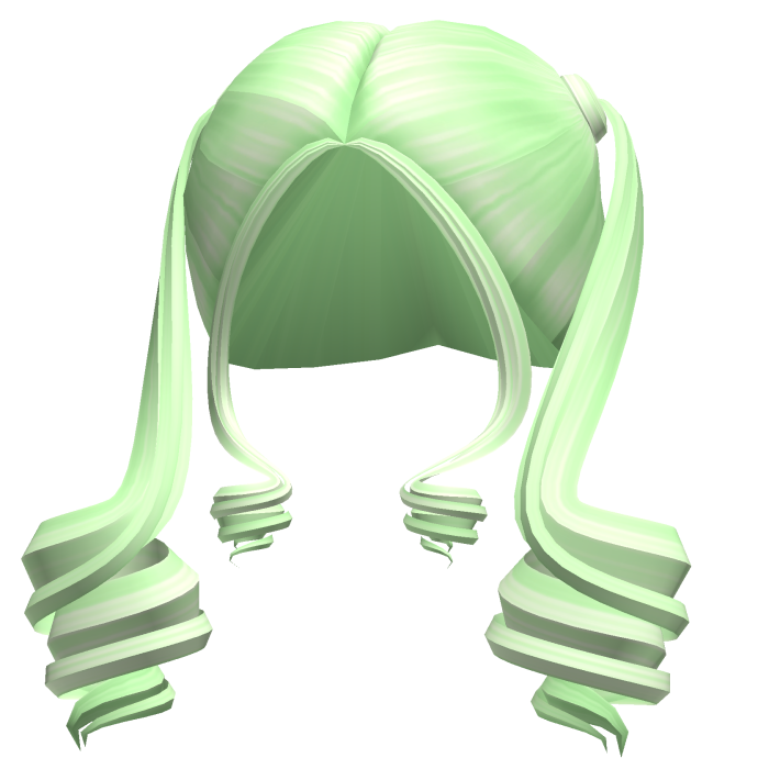 -',ৎ Preppy School Curly Pigtails in Green