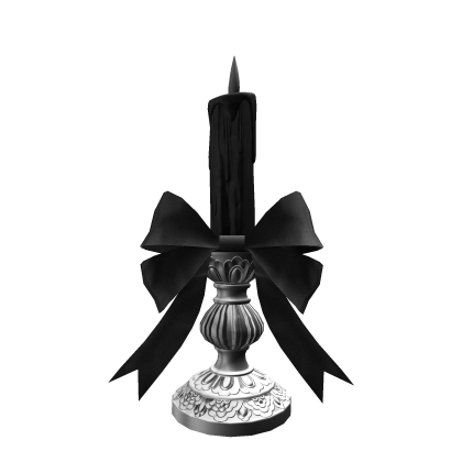 cute gothic black candle 