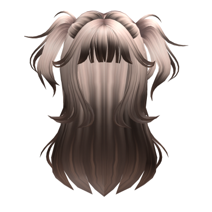 Cute Messy Half up Pigtails(Blonde&Brown) Roblox item