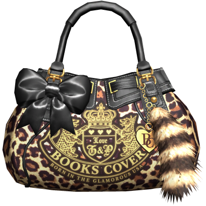 2000s Juicy Gyaru Mcbling Bag Brown Black Leopard