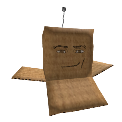 Cardboard box with Man Face Roblox item