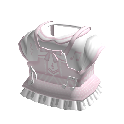 ♡ cute music melody piano dress in pink thumbnail