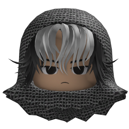 Messy Hair w/ Hood (Silver/Black)