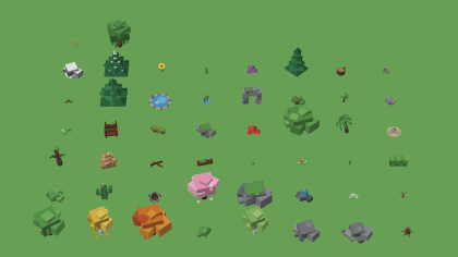 HD Nature Pack | 50 Trees, Rocks, Props preview 2