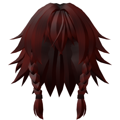 Anime Braided Hair - Dark Red 