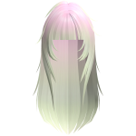 emo messy long hime cut hair in sakura