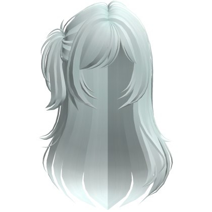 sweet shoujo girl side ponytail hair pastel teal Roblox item