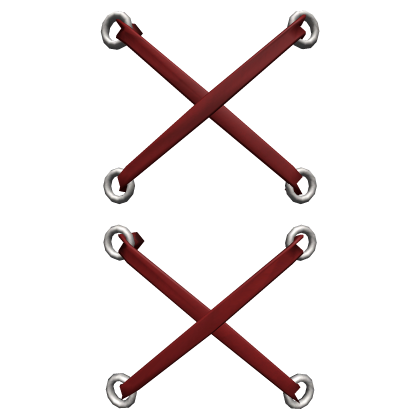 Double X arm lace piercings Left