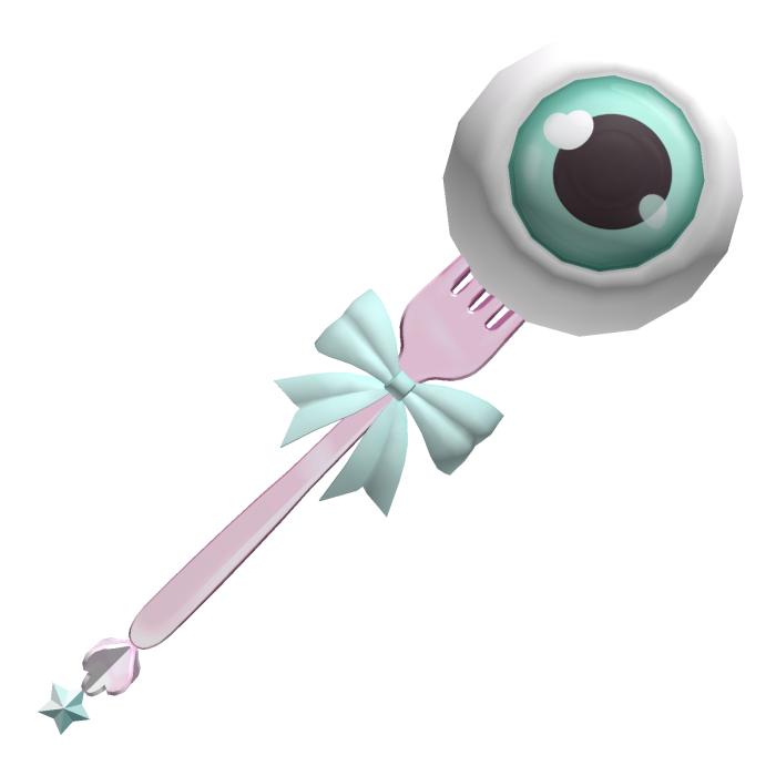 🍀Pastel Goth Halloween Eye on Fork(Blue)