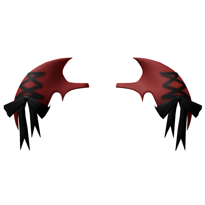 Red Devil Wings w Ribbons
