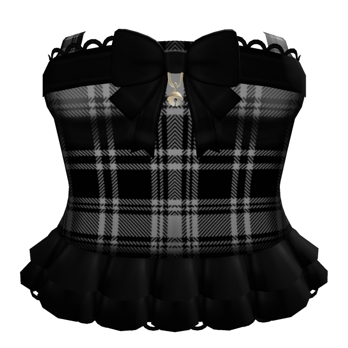꒰ᐢ⸝⸝⸝⸝ᐢ꒱: cute laced plaided dress w bow in black