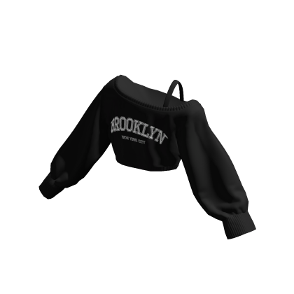 Brooklyn Off Shoulder Oversized Sweater Cropped