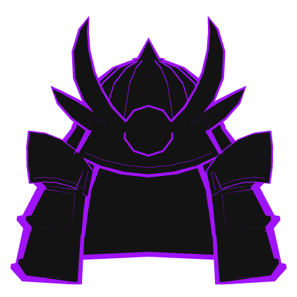 Cartoony Samurai Helmet Purple