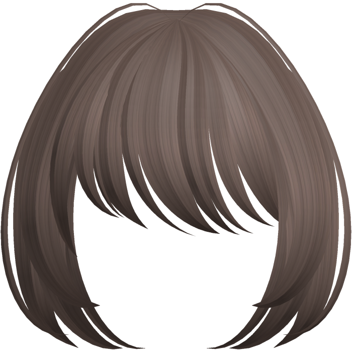 kawaii brown moe bangs anime