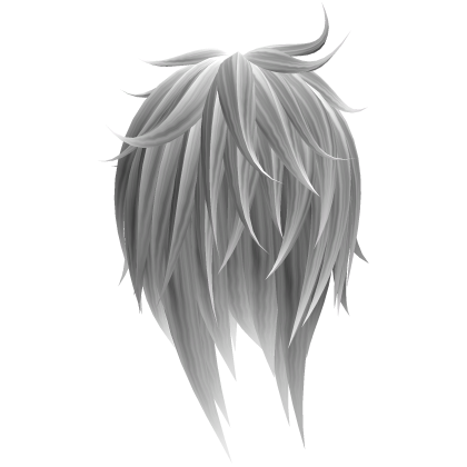 White Super Messy Long Emo Boy Hair Roblox item
