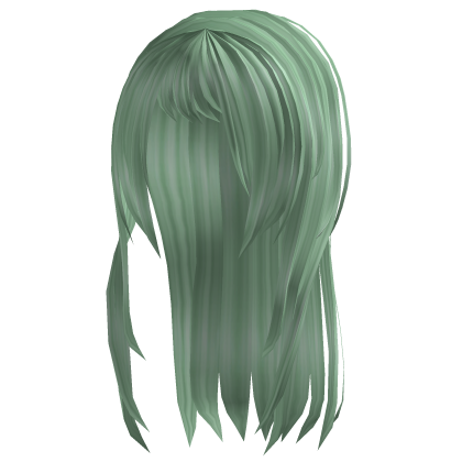 Washed Green Emo Layered Hair Roblox item
