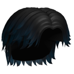 Black to Blue Ombre Fluffy Mid Part