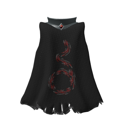 Crimson Dragon Cape - Black & Red