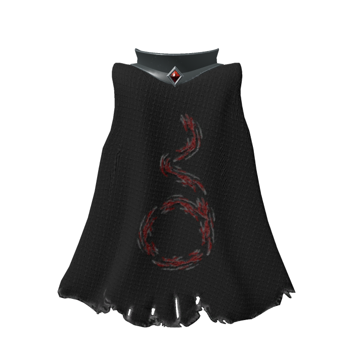 Crimson Dragon Cape - Black & Red