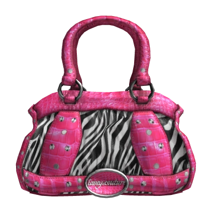 Pink zebra purse store