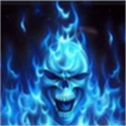 Skull in Blue Flames Roblox decal