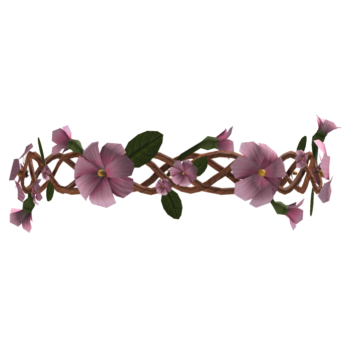Pink & Wood Flower Crown Tiara 