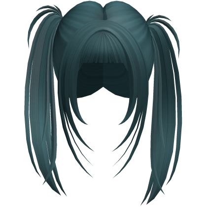 Long Layered Wispy Pigtails Teal Roblox item