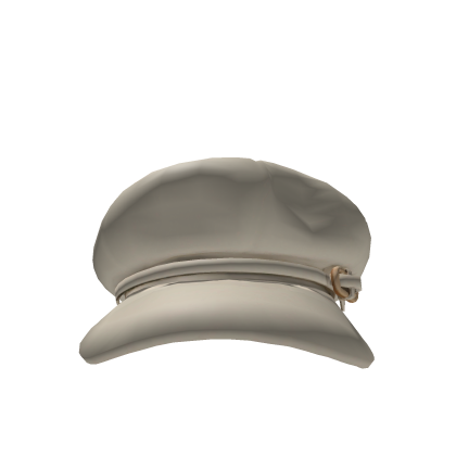 Cream Gold Buckle Beret