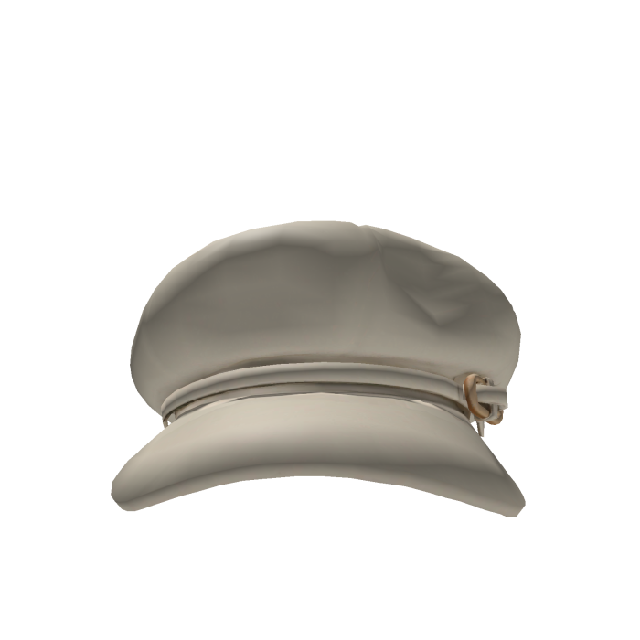 Cream Gold Buckle Beret
