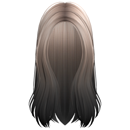 Long Soft Straight Fluffy Hair (Platinum Black) Roblox item