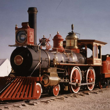 Vecchie cose del treno blu riparate