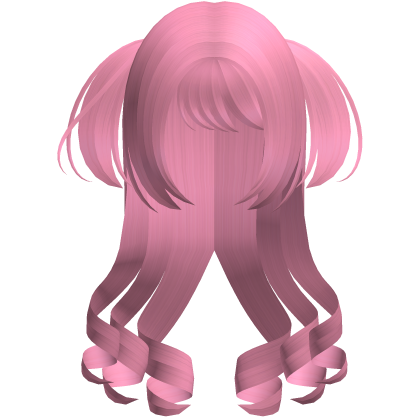 pink long swirly ends w mini pigtails