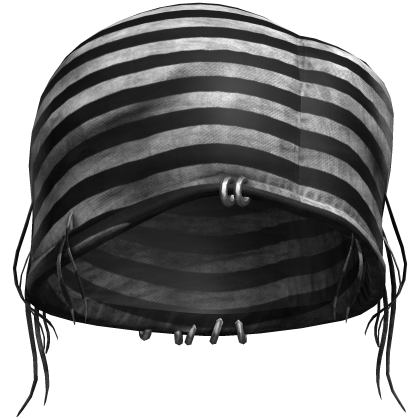 striped ripped worn beanie