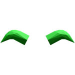 Green Upside Down Horns
