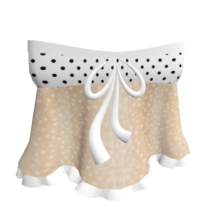 Cute Ribbon Deer Dress White Brown