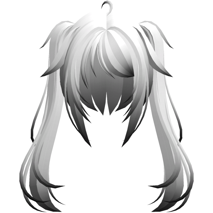 moe vkei emo messy ponytails w tufts white black