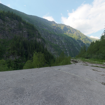 Over road tunnel alps