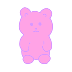 you finish cotton candy gummy bear :D