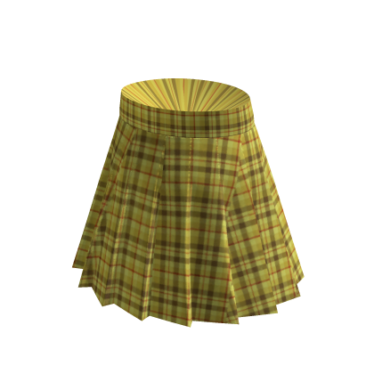 Yellow plaid skirt roblox top
