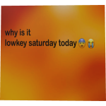 why is it lowkey saturday today 😨😭