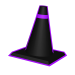 Purple Neon Void Traffic Cone