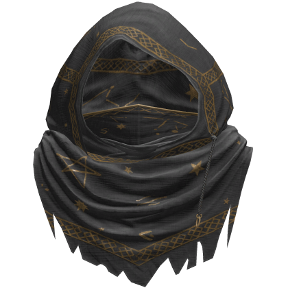 Gray Sorcerer Distressed Rune Hood