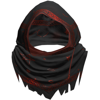 Black Sorcerer Distressed Rune Hood