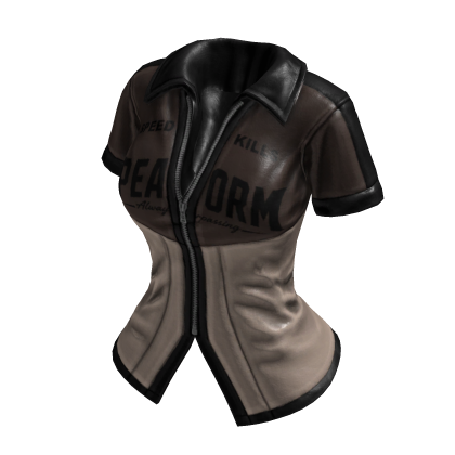 Y2K Sporty Streetracer Jacket (Beige Brown)