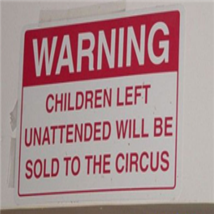 funny signs warning Roblox decal
